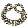 Electroplated Natural Lava Rock Beads Strands G-K388-01I-1