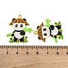 Golden Plated Alloy Enamel Pendants ENAM-Z017-11G-03-3