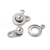 Non-Tarnish 201 Stainless Steel Snap Clasps STAS-K212-02P-2