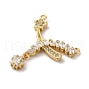 Brass Micro Pave Cubic Zirconia Pendants KK-P308-75G-2