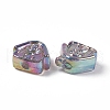 UV Plating Rainbow Iridescent Acrylic Beads PACR-M003-02-4