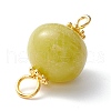 Natural Olive Jade Links Connectors PALLOY-JF01091-05-2