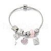 Alloy European Beads Charm Bracelets BJEW-F495-05P-2