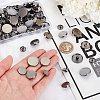 Olycraft 100Pcs 5 Styles Alloy Shank Buttons BUTT-OC0001-46B-3