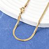 Ion Plating(IP) 304 Stainless Steel Snake Chains Necklaces X-NJEW-O058-25G-1