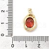 Golden Brass Micro Pave Cubic Zirconia Pendants KK-U031-02G-02-3