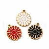 Ion Plating(IP) 304 Stainless Steel Enamel Charms STAS-F291-03G-1