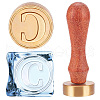 CRASPIRE 1Pc Golden Tone Brass Stamp Head DIY-CA0006-33C-1