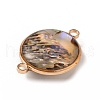 Natural Abalone Shell/Paua Shell Connector Charms KK-WH0031-05D-2
