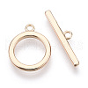 Brass Toggle Clasps KK-E057-09G-1