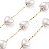 Handmade Heart ABS Imitation Pearl Beaded Chains CHS-P019-09C-G-1