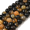 Natural Agate(Dyed & Heated) Beads Strands G-H066-B06-03-2