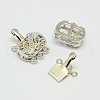 Brass Multi-Strand Box Clasps KK-F0237-P-NF-1