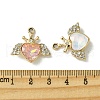UV Plating Alloy Mixed Color Glass Rhinestone Pendants FIND-B039-08G-3