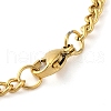 304 Stainlessa Steel Curb Chain Pendant Necklaces NJEW-H034-06G-3