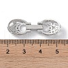 Rack Plating Brass Micro Pave Clear Cubic Zirconia Fold Over Clasps KK-NH0002-03G-P-3