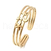 304 Stainless Steel Cuff Bangles for Women BJEW-B120-07G-03-4