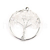 Natural Quartz Crystal Tree fo Life Pendants WG82707-16-1