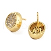 Rack Plating Oval Brass Stud Earrings X-EJEW-N055-38G-RS-2