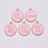 Alloy Enamel Pendants X-ENAM-S124-01B-09L-2