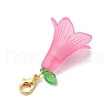 6Pcs 6 Colors Flower Acrylic Pendant Decorations HJEW-JM02581-5