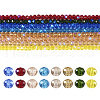 8 Strands 8 Colors Electroplate Transparent Glass Beads Strands EGLA-TA0001-37-11