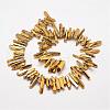 Electroplated Natural Quartz Crystal Beads Strands G-P267-02C-1