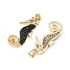 Brass Micro Pave Cubic Zirconia Pendants KK-S526-67G-2