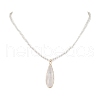 Shell Pearl Beaded Necklaces for Women NJEW-JN04980-1