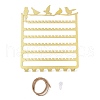Rectangle with Bird Iron Wall Mounted Jewelry Display Rack ODIS-Q042-05G-3