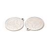 Non-Tarnish 304 Stainless Steel Pendants STAS-A074-03F-P-3