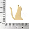 304 Stainless Steel Pendants STAS-E501-13G-3