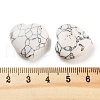 Mother's Day Gifts Heart Synthetic Howlite Palm Stones G-C134-06A-05-3