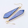 Natural Lapis Lazuli Dangle Earrings EJEW-P145-03B-2