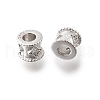 925 Sterling Silver Micro Pave Clear Cubic Zirconia Beads STER-F061-02A-P-1