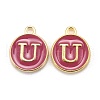 Golden Plated Alloy Enamel Charms ENAM-S118-08U-1