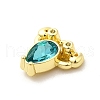 Alloy Rhinestone Pendants X-PALLOY-D330-02G-02B-2