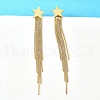 Rack Plating Brass Star Ear Studs EJEW-P226-15G-4