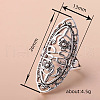 Horse Eye with Flower Pattern Alloy Finger Rings FS-WGD22DF-03-4
