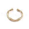 Ion Plating(IP) 304 Stainless Steel Bamboo Joint Open Cuff Rings for Women RJEW-G285-09G-2