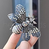 Alloy Rhinestone Brooch for Backpack Clothes PW-WG61EF0-02-2