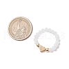 Glass & Brass Beaded Stretch Rings for Women RJEW-JR00858-4
