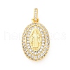 Brass Micro Pave Cubic Zirconia European Dangle Charms KK-D325-36G-1