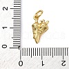 Brass Micro Pave Cubic Zirconia Pendants KK-P308-71G-3