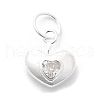 925 Sterling Silver Cubic Zirconia Pendants STER-Q001-03S-01-1
