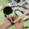 FINGERINSPIRE 15 Yards Polyester Leaf Lace Trim DIY-FG0006-73-3