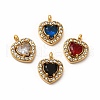 PVD Vacuum Plating 304 Stainless Steel Cubic Zirconia Pendants STAS-A076-02G-1