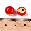 Handmad Evil Eye Round Lampwork Beads LAMP-T021-17C-2