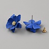 Alloy 3D Flower Stud Earrings EJEW-WH0016-08C-2