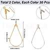 SOFPLATE 60Pcs 2 Colors Brass Pendants KK-SP0002-06-2